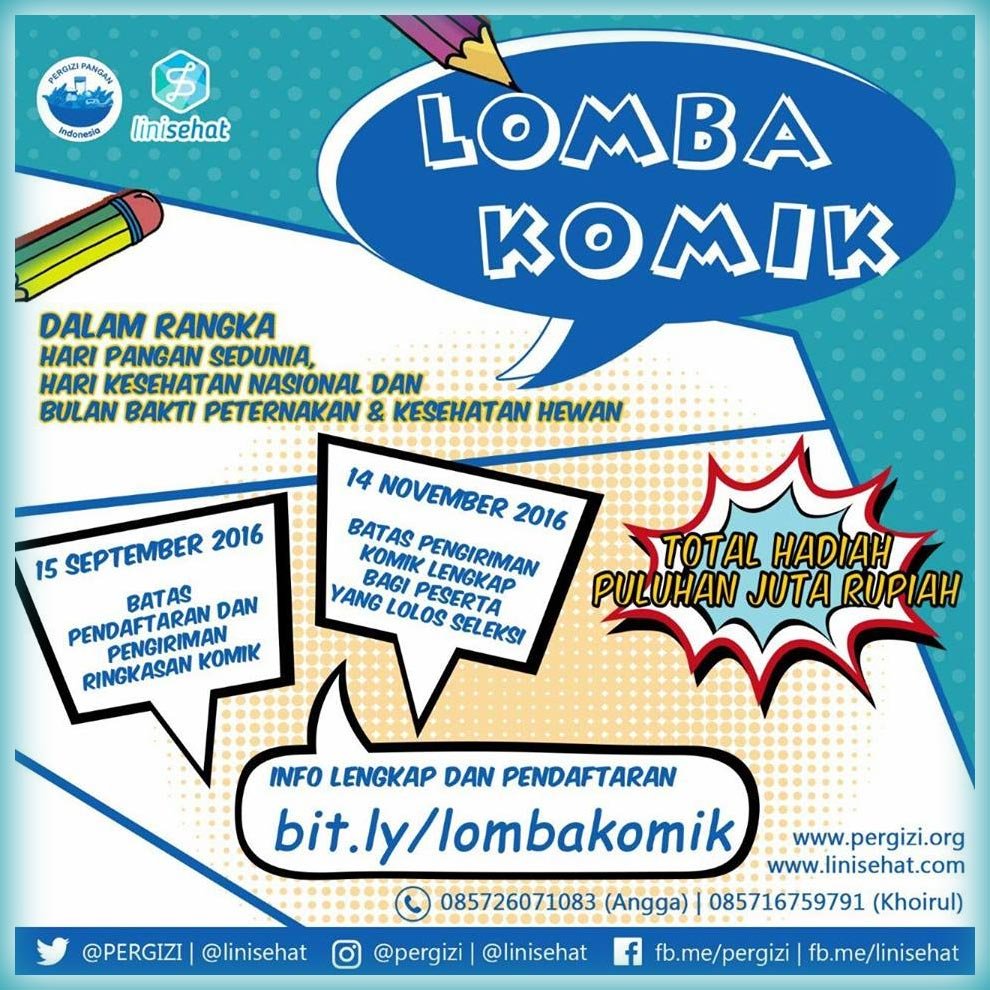 Pengumuman Peserta Lolos Tahap 1 Lomba Komik