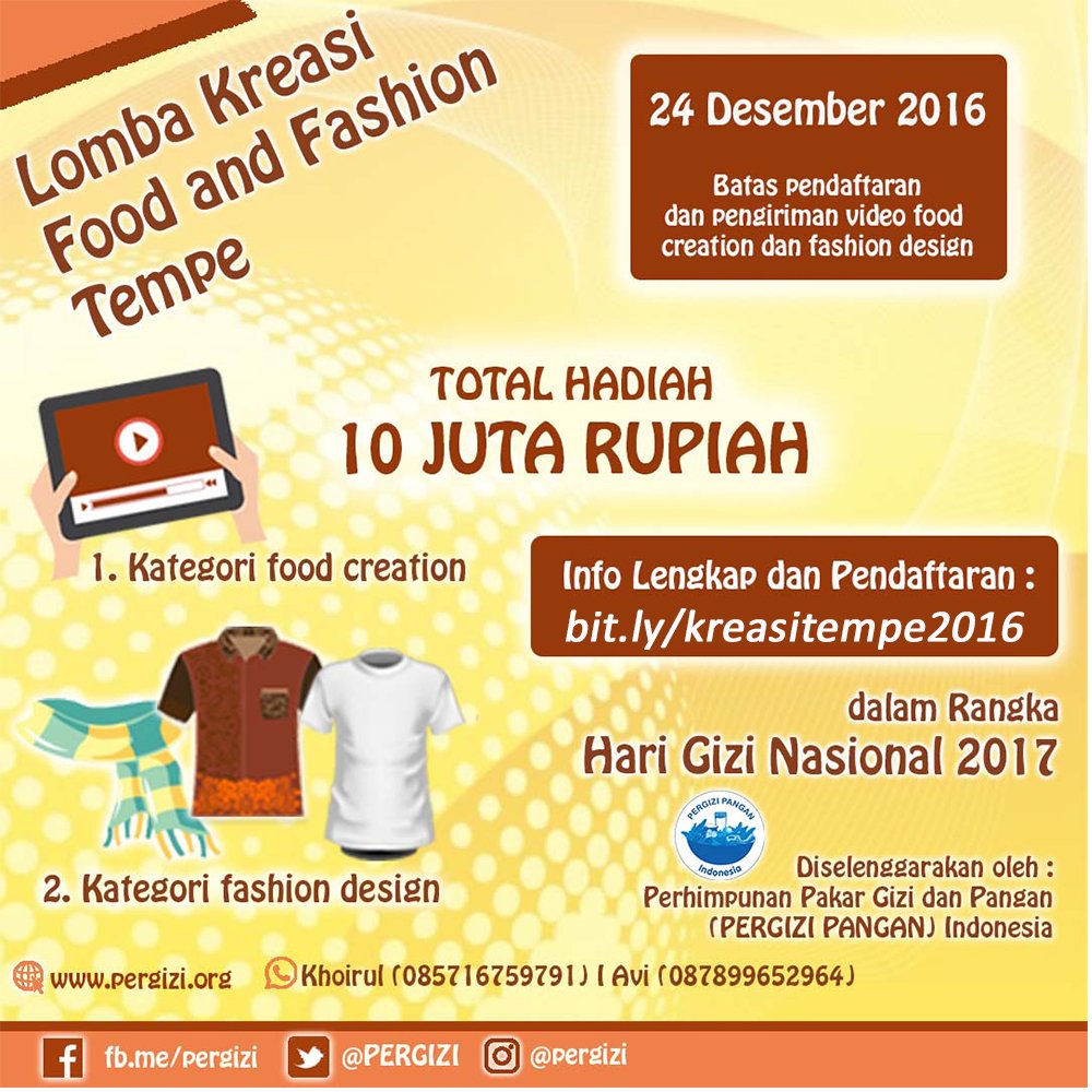 LOMBA KREASI “FOOD AND FASHION” TEMPE