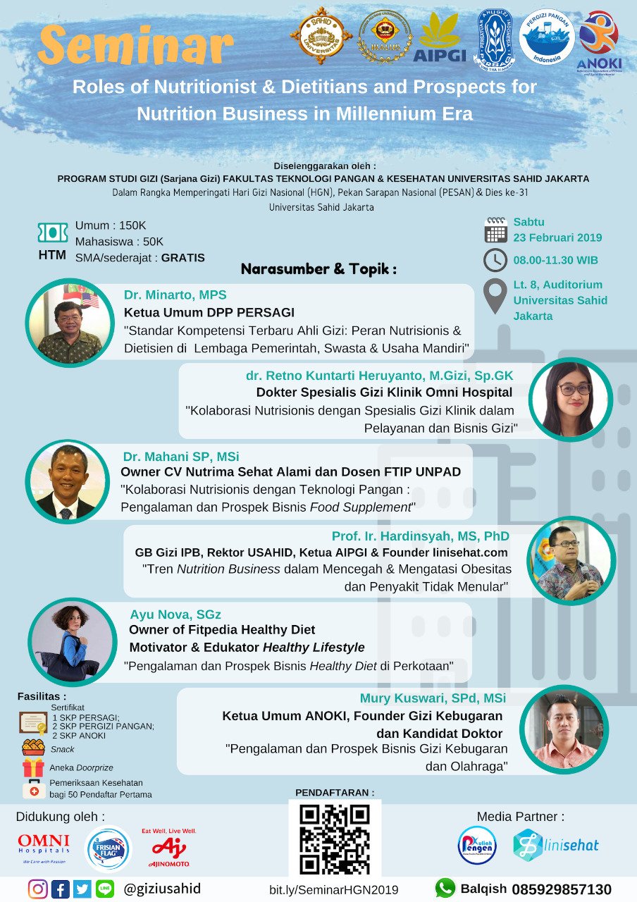 Seminar “Roles of Nutritionists & Dietitians and Prospects for Nutrition Business in Millenium Era”