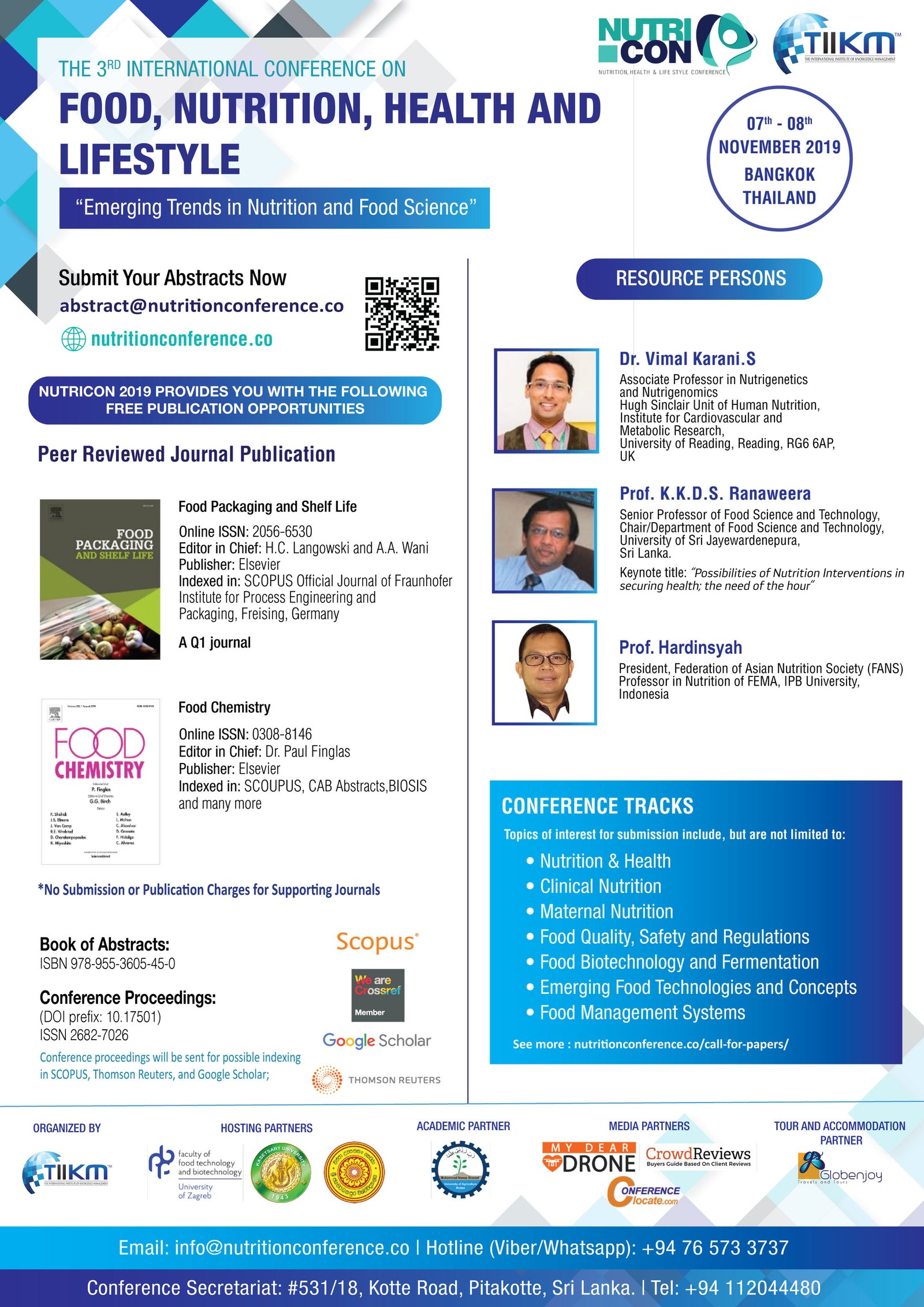 The 3rd International Conference on Food, Nutrition, Health and Lifestyle