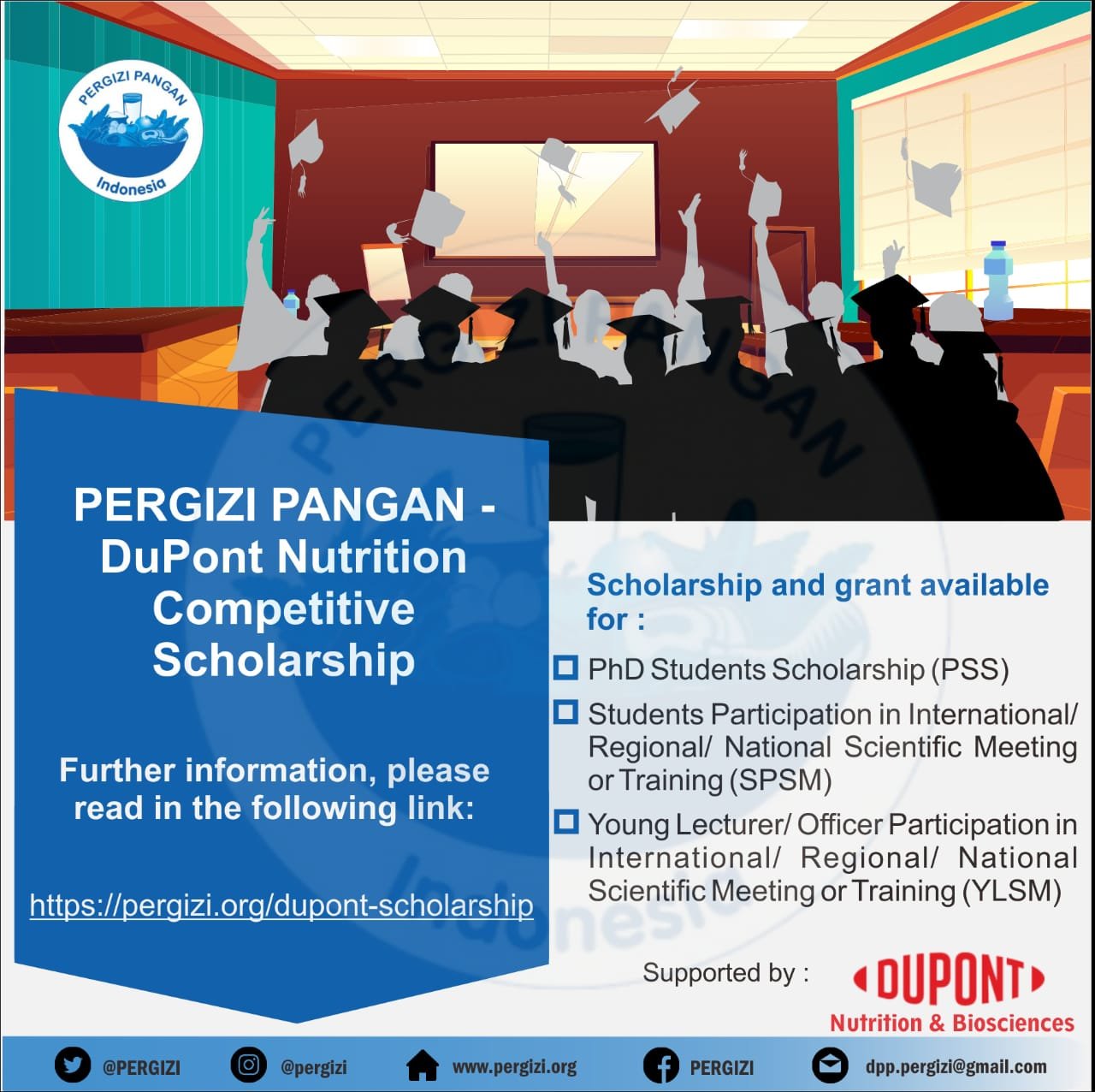 PERGIZI PANGAN-DuPont Nutrition Competitive Scholarship 2020