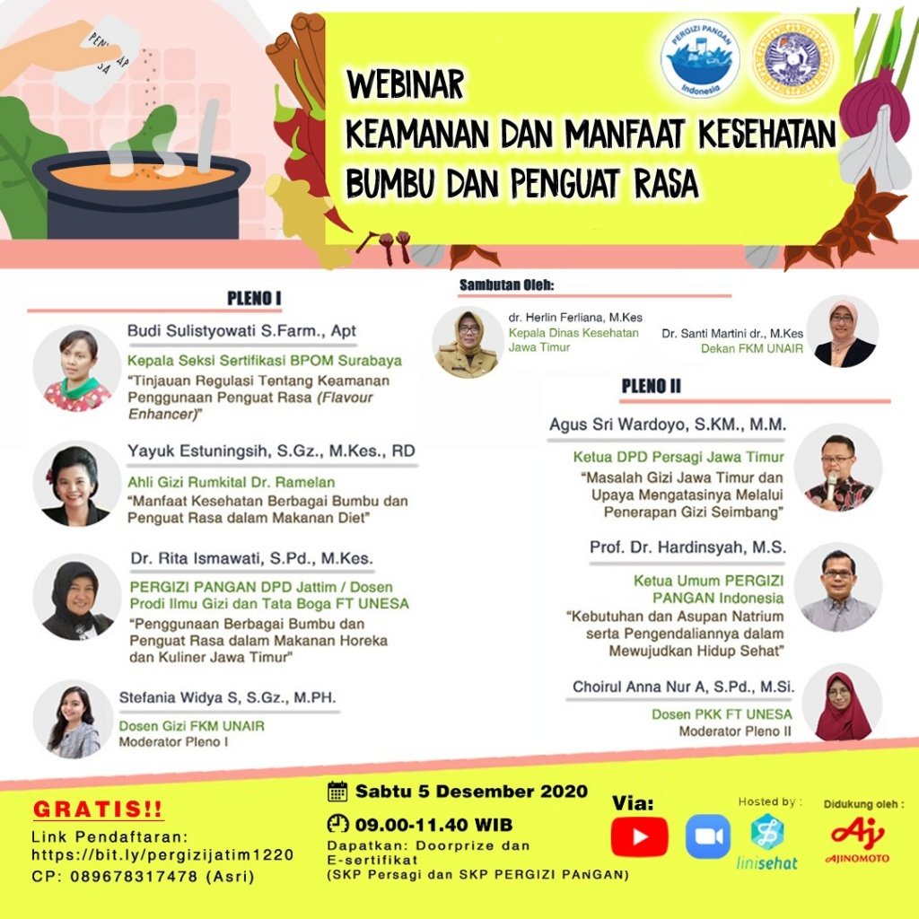 Keamanan dan Manfaat Kesehatan Bumbu dan Penguat Rasa edisi Jawa Timur