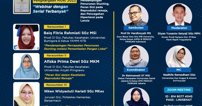 Pendampingan Penurunan Stunting, Peran Gizi pada Reproduksi remaja, dan Pencegahan Hipertensi pada Lansia