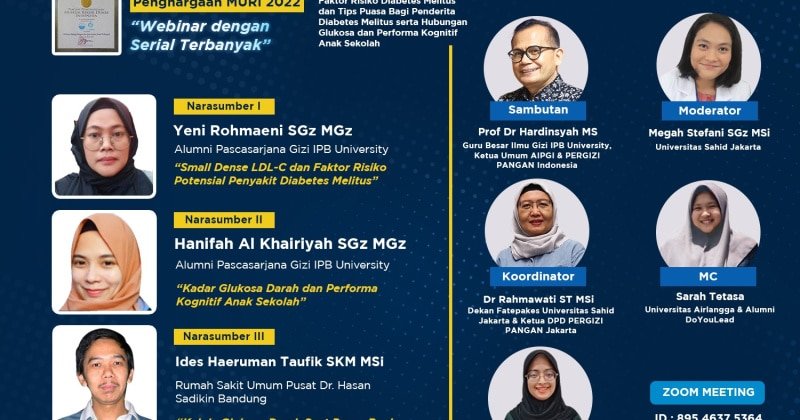 Faktor Risiko Diabetes Melitus dan Tips Puasa Bagi Penderita Diabetes Melitus serta Hubungan Glukosa dan Performa Kognitif Anak Sekolah