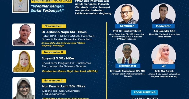 PMBA dan Intervensi Gizi untuk Mengatasi Masalah Gizi Anak , serta Persepsi Masyarakat terhadap Kebiasaan Makan Singkong
