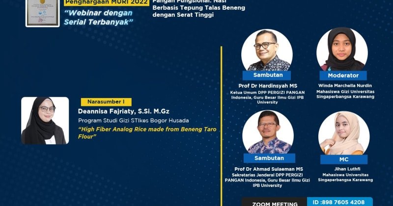 Pangan Fungsional: Nasi Berbasis Tepung Talas Beneng dengan Serat Tinggi