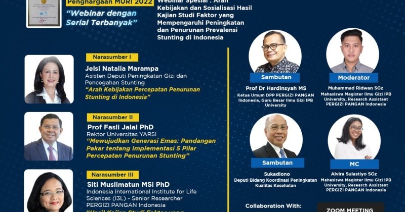 Webinar Spesial : Arah Kebijakan dan Sosialisasi Hasil Kajian Studi Faktor yang Mempengaruhi Peningkatan dan Penurunan Prevalensi Stunting di Indonesia