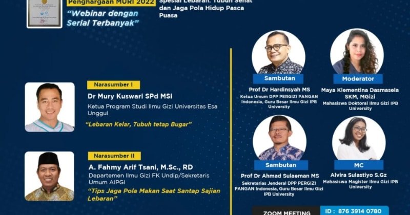 Tema: Spesial Lebaran: Tubuh Sehat dan Jaga Pola Hidup Pasca Puasa