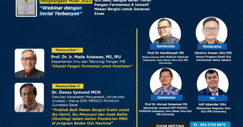 Gizi Baik, Bangsa Sehat: Peran Pangan Fermentasi & Inisiatif Makan Bergizi untuk Generasi Emas