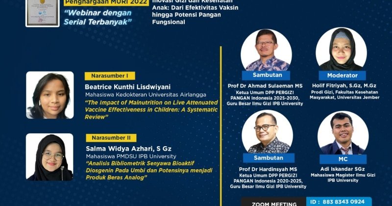 Inovasi Gizi dan Kesehatan Anak: Dari Efektivitas Vaksin hingga Potensi Pangan Fungsional